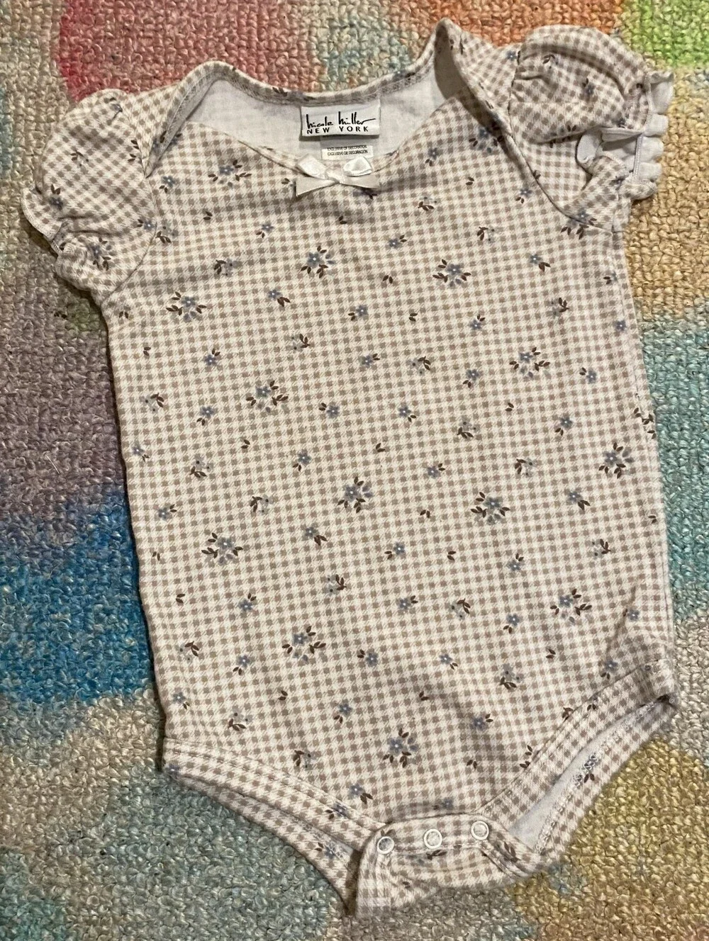 Nicole Miller Baby Girl 2-pack Floral Short-sleeve One-Piece Bodysuit